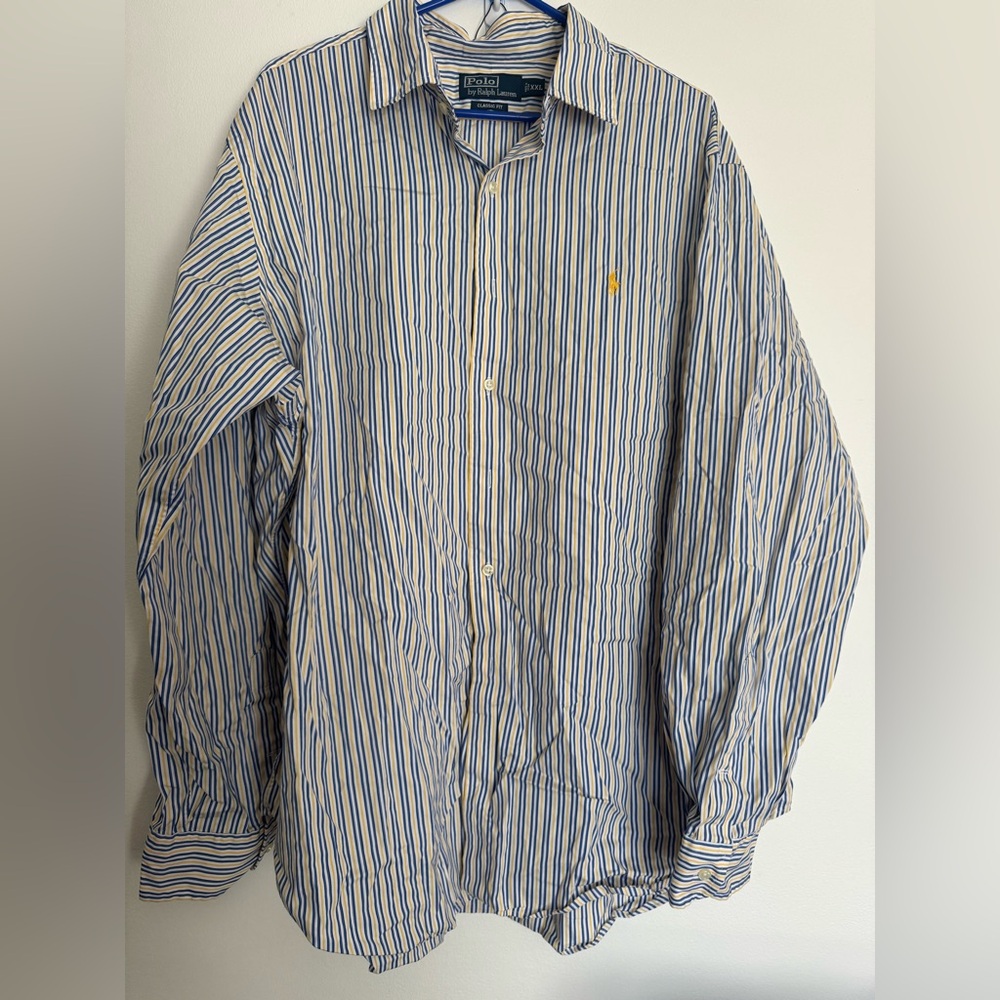 Vintage Polo Ralph Lauren Striped Button-down-Size XXL